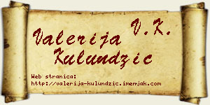 Valerija Kulundžić vizit kartica